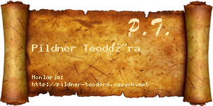 Pildner Teodóra névjegykártya